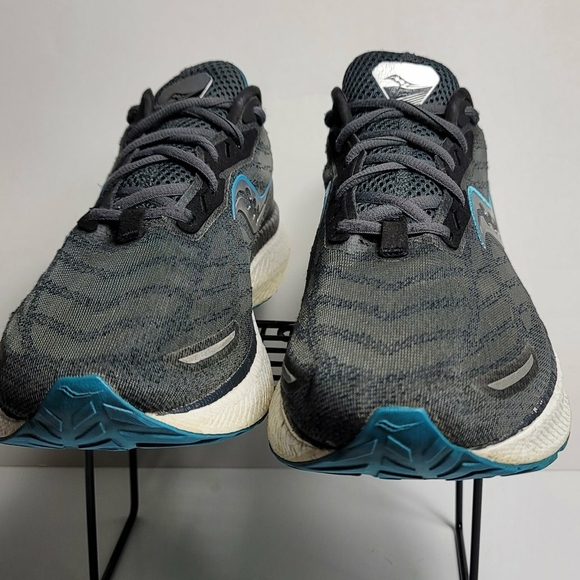 Saucony Triumph 19 Athletic Running Shoes Gray Blue Men’s Size 11 - Picture 3 of 8